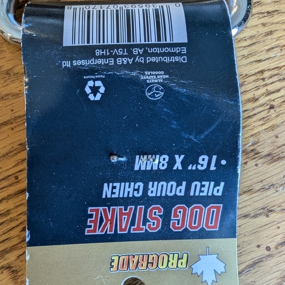 Prograde Heavy Pet Leash Anchor Stake & Tie Out Cable New - Picture 6 of 11